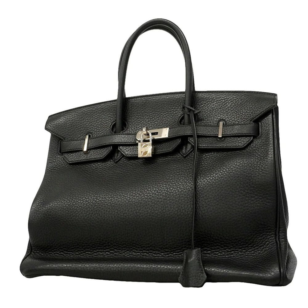 Hermes Birkin 35 Togo Black Handbag (□L stamp) - Women's